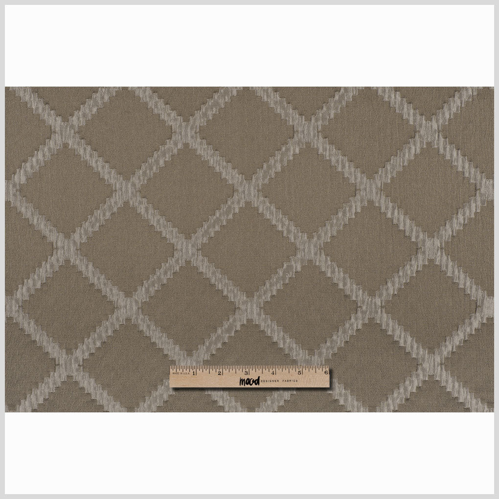 Taupe Diamonds Brocade