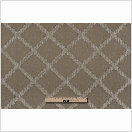 Taupe Diamonds Brocade