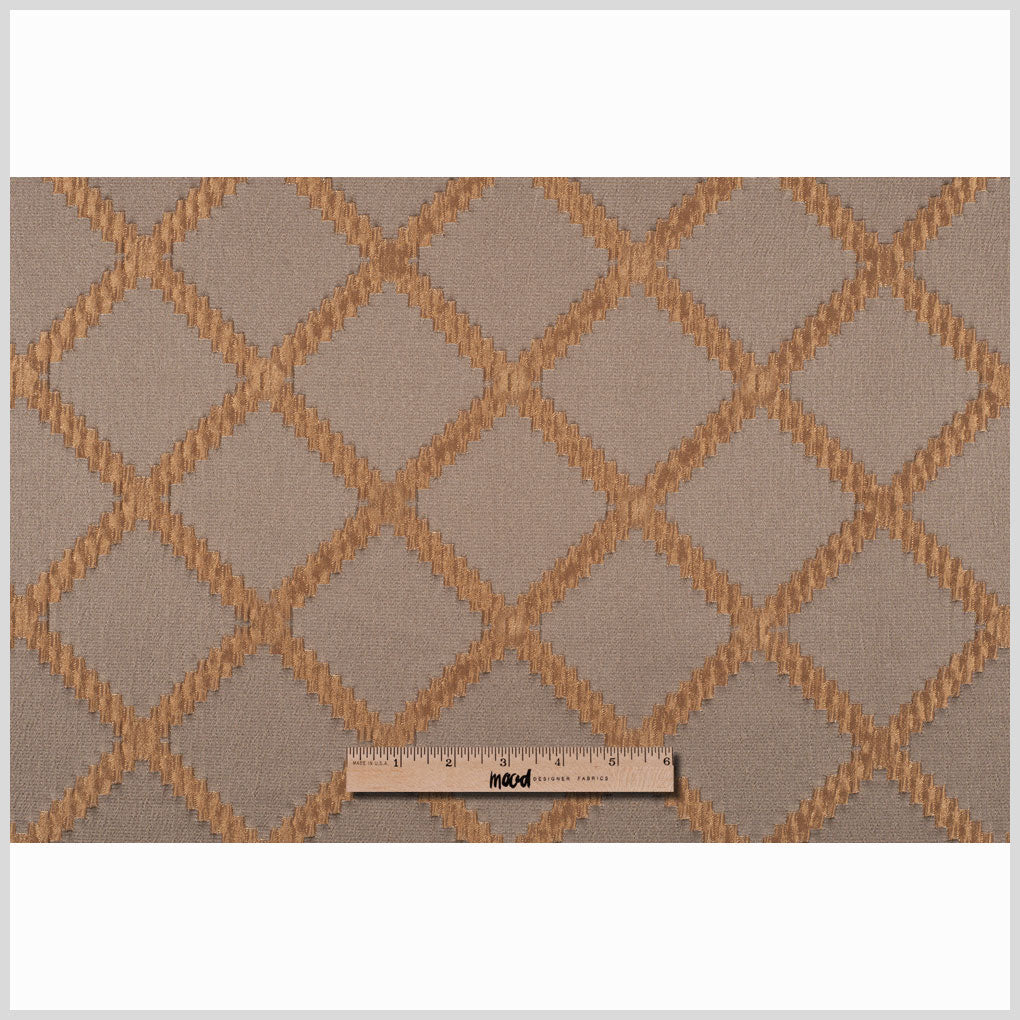 Taupe Diamonds Brocade