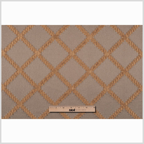 Taupe Diamonds Brocade