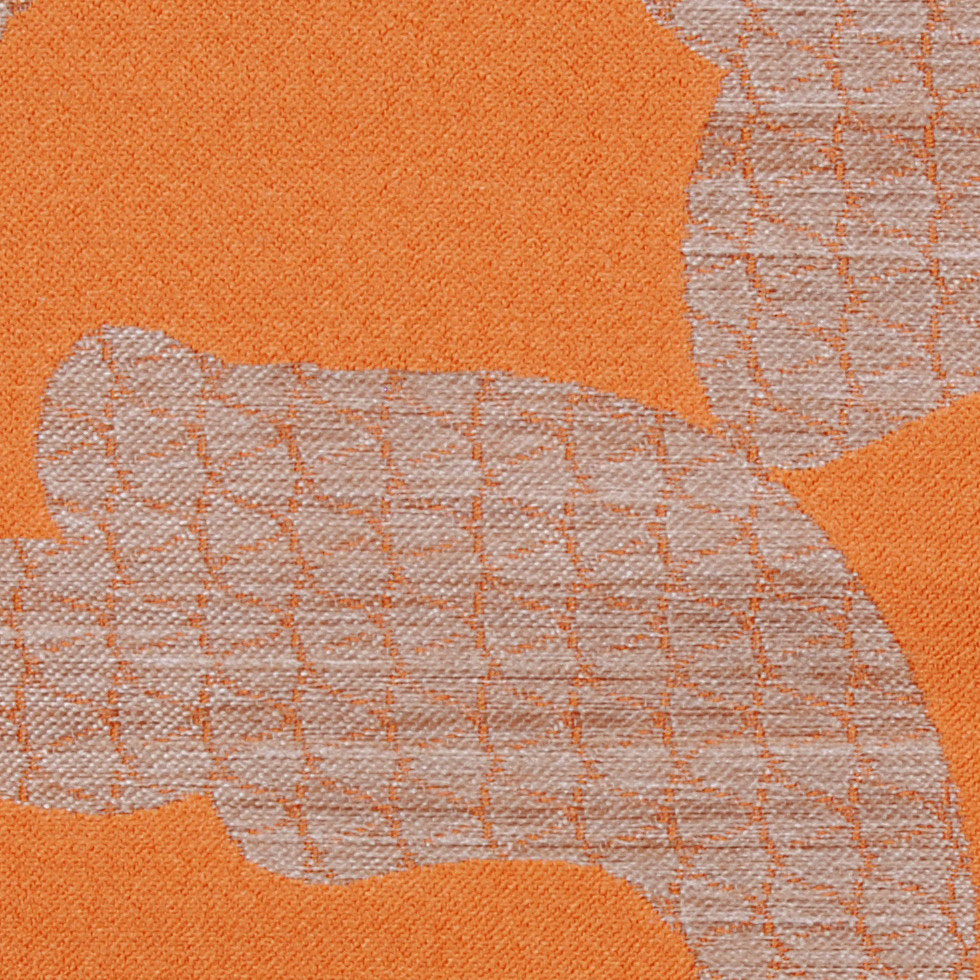 Pumpkin Damask Floral Poly