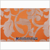 Pumpkin Damask Floral Poly