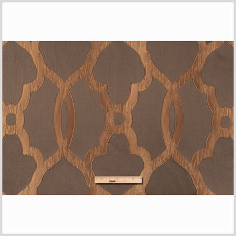 Taupe Geometric Brocade