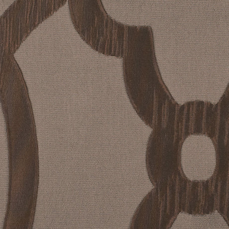 Taupe Geometric Brocade