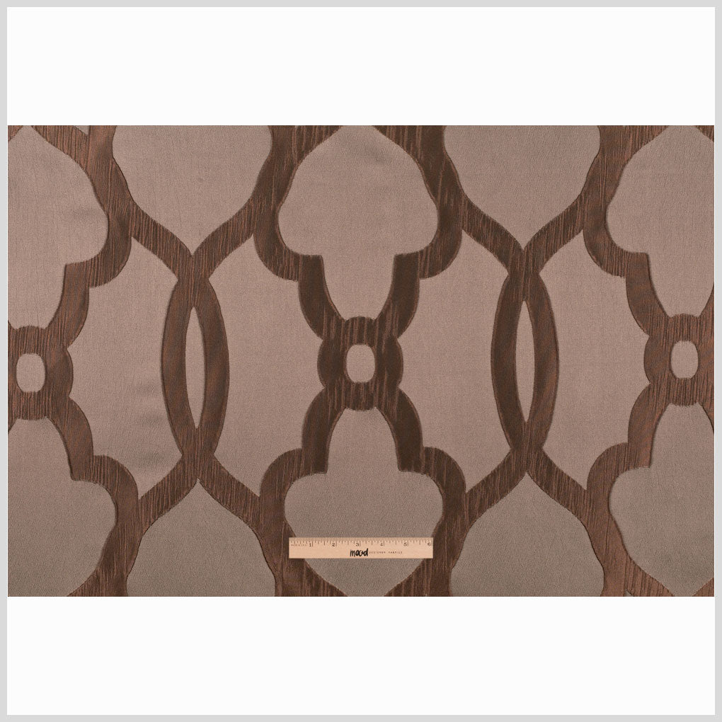 Taupe Geometric Brocade