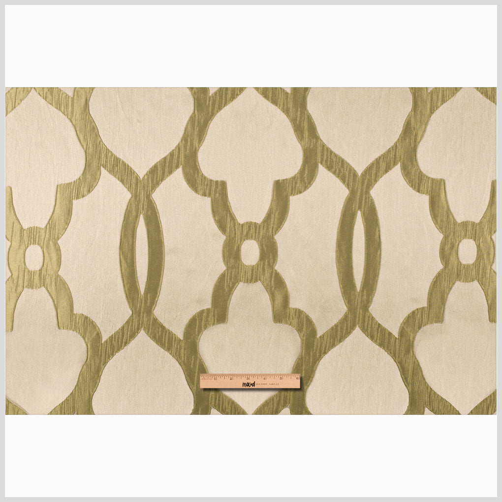 Beige Geometric Brocade
