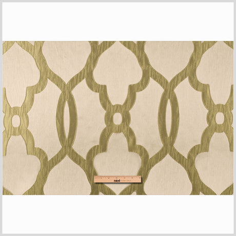 Beige Geometric Brocade