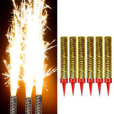 Cake Sparkler Party Candles Gold 6 Pack
