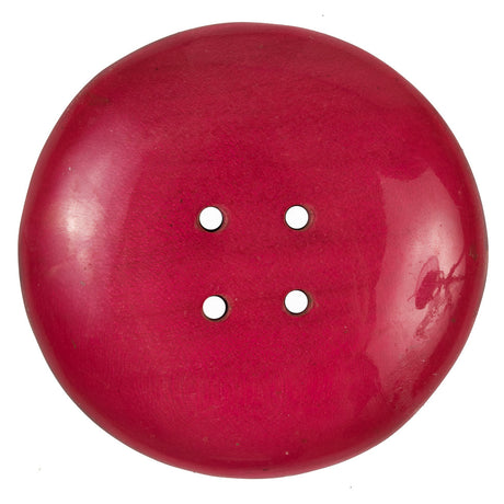 Poinsettia Laminated Banana Bark Button - 116L/72mm