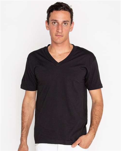 USA-Made Fine Jersey V-Neck T-Shirt