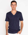 USA-Made Fine Jersey V-Neck T-Shirt