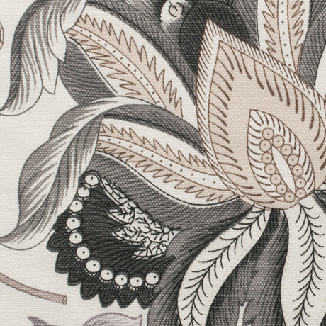 Gray Floral Cotton Blend