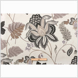 Gray Floral Cotton Blend