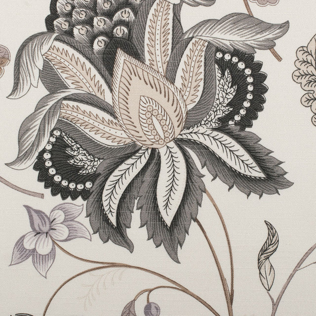 Gray Floral Cotton Blend