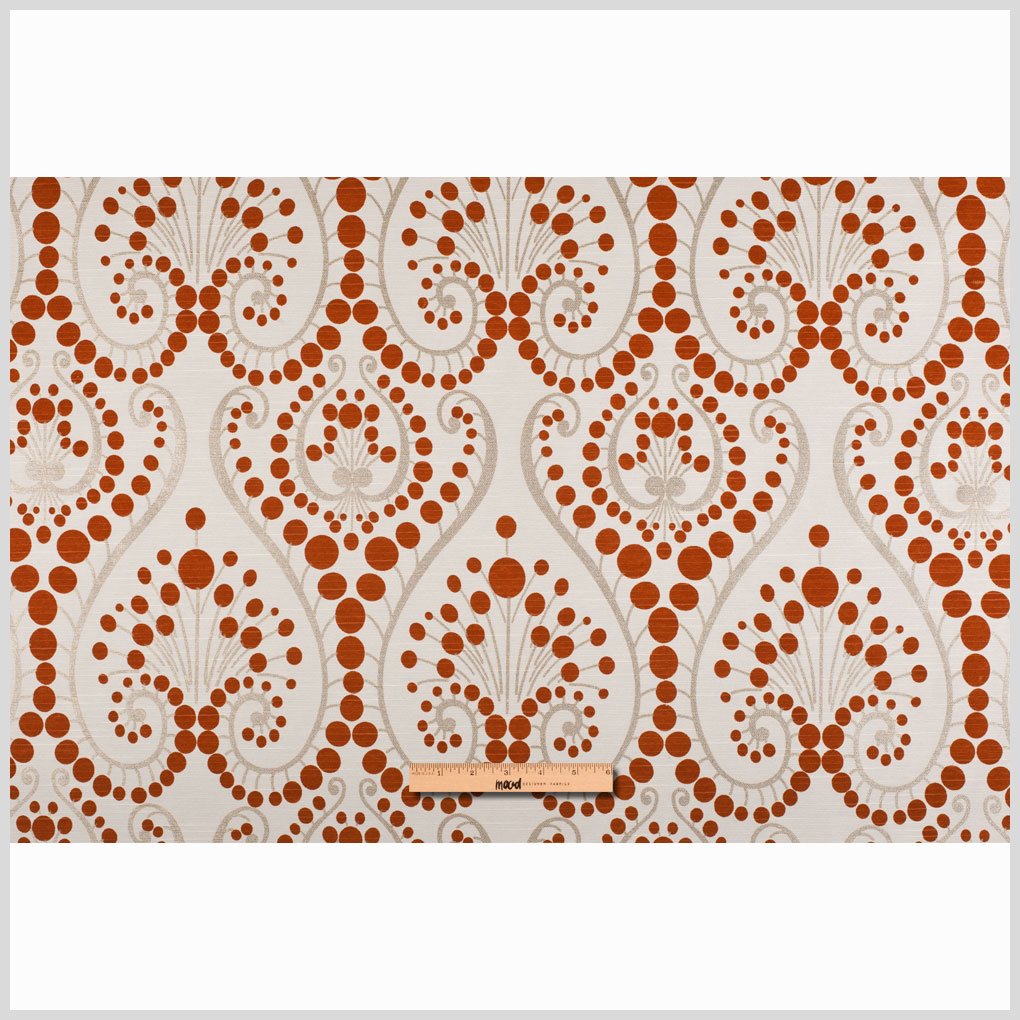 Orange Swirls Cotton Blend