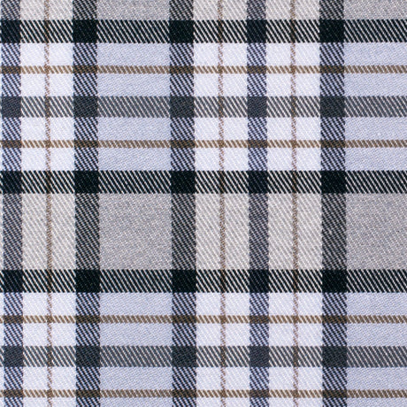 Gray Plaid Cotton Blend
