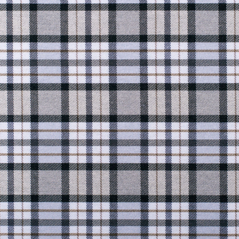Gray Plaid Cotton Blend