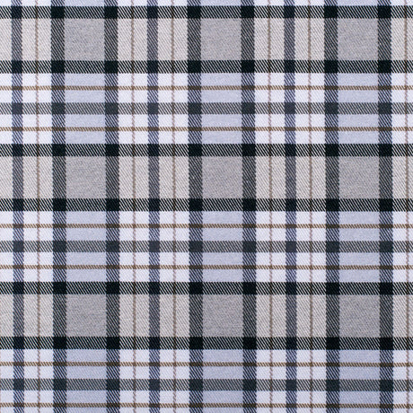 Gray Plaid Cotton Blend