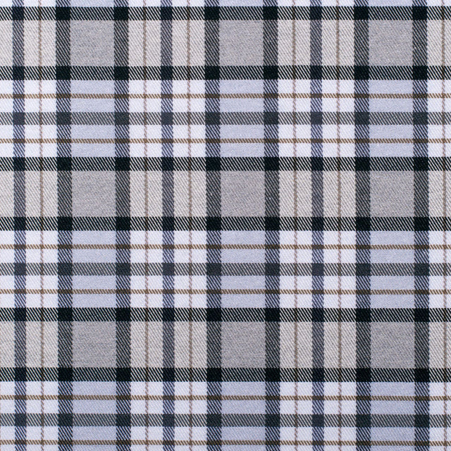 Gray Plaid Cotton Blend