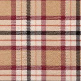 Beige Plaid Cotton Blend
