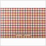 Beige Plaid Cotton Blend