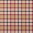 Beige Plaid Cotton Blend
