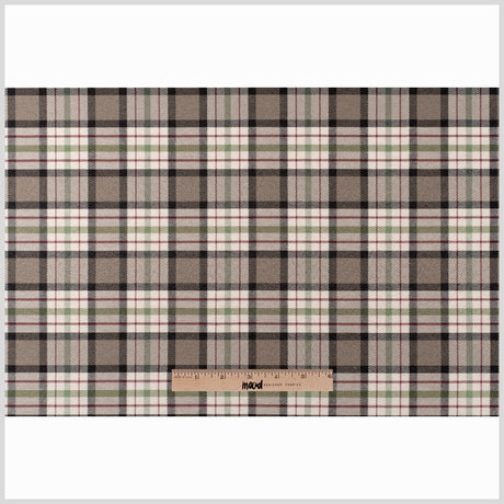 Brown Plaid Cotton Blend