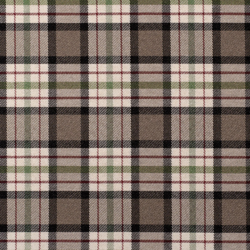 Brown Plaid Cotton Blend