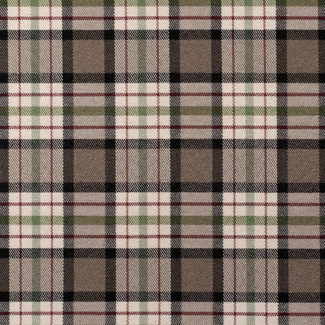 Brown Plaid Cotton Blend