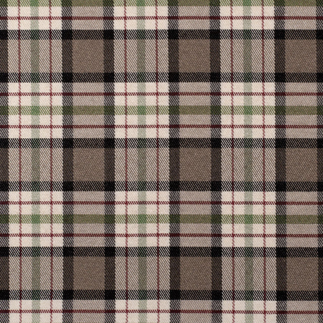 Brown Plaid Cotton Blend