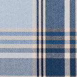 Blue Plaid Cotton Blend