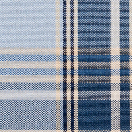 Blue Plaid Cotton Blend