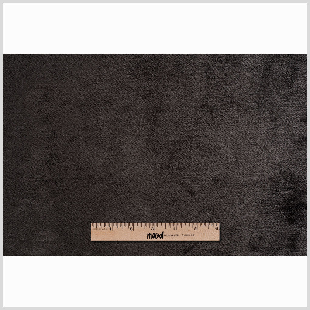 Jet Black Solid Chenille