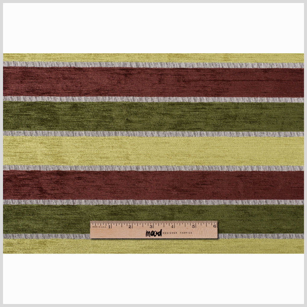 Green Stripes Chenille