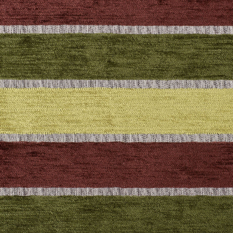 Green Stripes Chenille