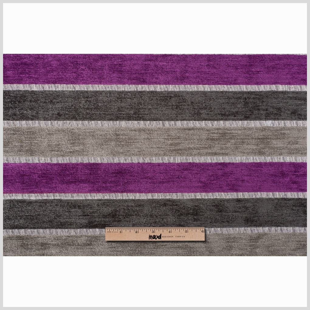 Gray Stripes Chenille