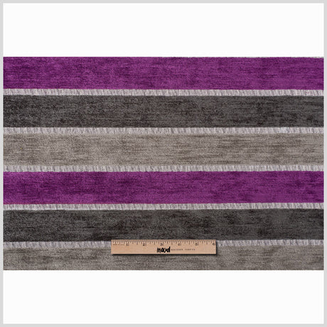 Gray Stripes Chenille