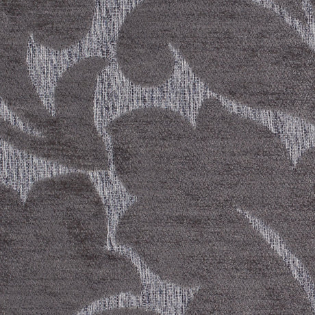 Gray Floral Chenille