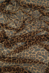 Animal Print Mesh Brown Mesh