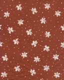 Tela de punto cepillada DTY con estampado floral pequeño 1 yarda suave elástica fluida 58/60" de ancho