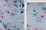 1 Yard Satin Floral Print Woven Fabric Soft Smooth Lightweight Drapery 57/58" Width