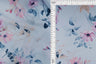 1 Yard Satin Floral Print Woven Fabric Soft Smooth Lightweight Drapery 57/58" Width