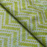 Zig Zag Racer Foil Polyester Spandex Fabric - Sparkly Chevron Foil Print, 58/60" Width (1 Yard)