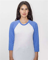 USA-Made Three Quarter Sleeve Raglan Baseball T-Shirt