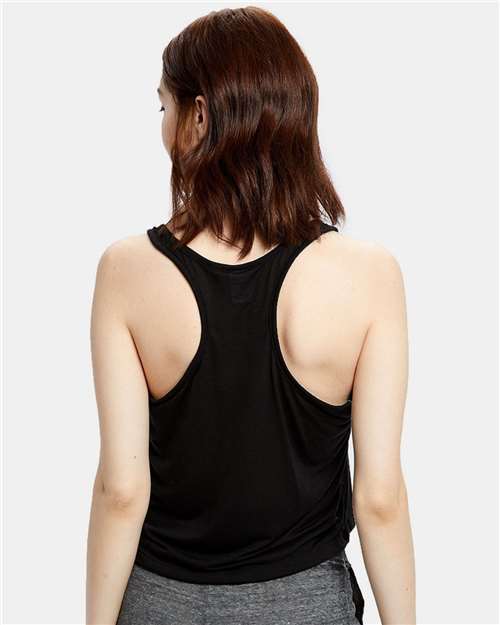 Women's Sheer Cropped Racer Tank Top