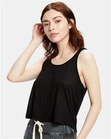 Women's Sheer Cropped Racer Tank Top