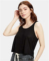 Women's Sheer Cropped Racer Tank Top