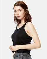 Women's Sheer Cropped Racer Tank Top