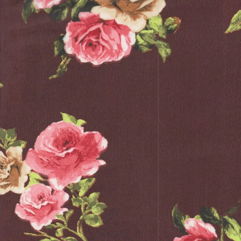 1 Yard High Multi Chiffon Floral Print Woven Fabric Lightweight Sheer 57/58" Width