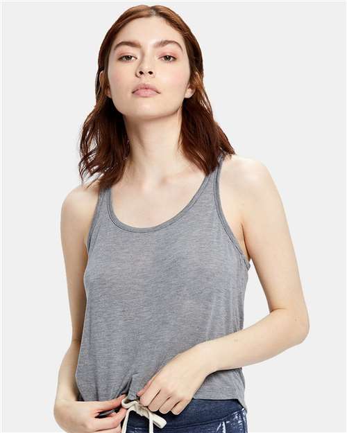 Women's Sheer Cropped Racer Tank Top